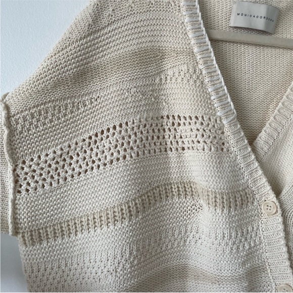 Mónica Cordera Patched Cardigan in Ivory - Picture 3 of 6